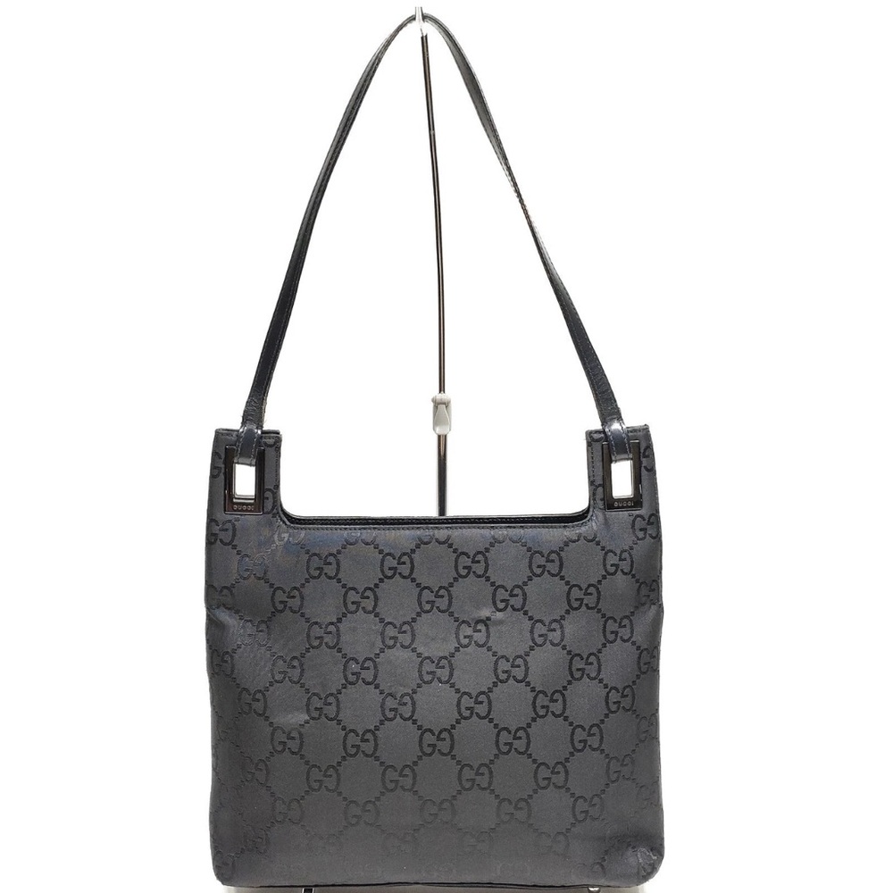 Gucci Black Shoulder Bag Gucci Hand Bag Black Nylon Authentic